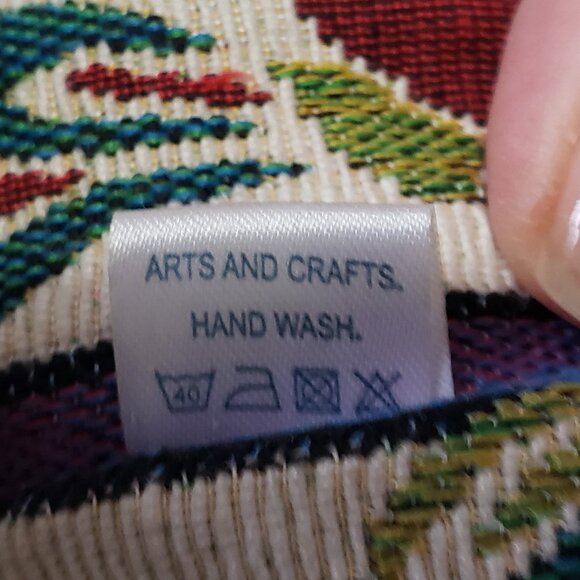 Sam Well Tote Thailand Elephant Woven Multicolor Zip Closure Double-Sided Design - Picture 4 of 7